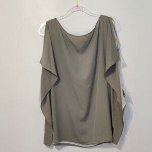 Anne Klein. Elegant Olive Green Women's Top